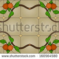stock-vector-fruit-branch-stained-glass-window-160564580