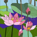 stock-vector-lotus-stained-glass-window-128946287