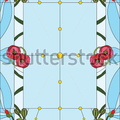 stock-vector-poppy-stained-glass-window-135695738