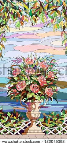stock-vector-stained-glass-window-a-bouquet-of-roses-in-a-vase-122045392.jpg